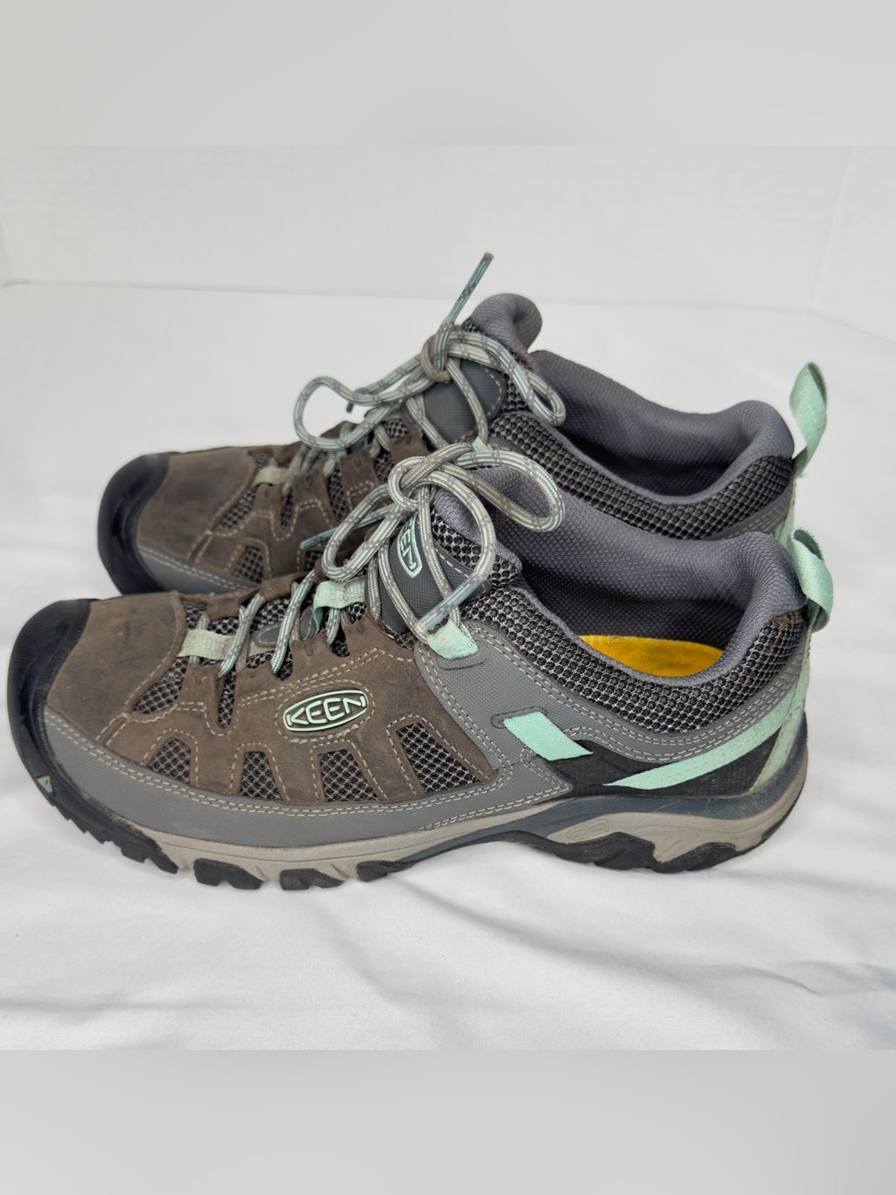 KEEN Women's Targhee Vent Hiking Shoes Steel Grey & Teal Size 9.5 - Picture 3 of 10